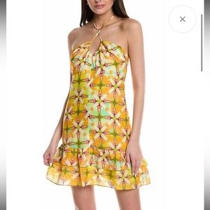 Marie Oliver - Bright Multi Color Halter Dress